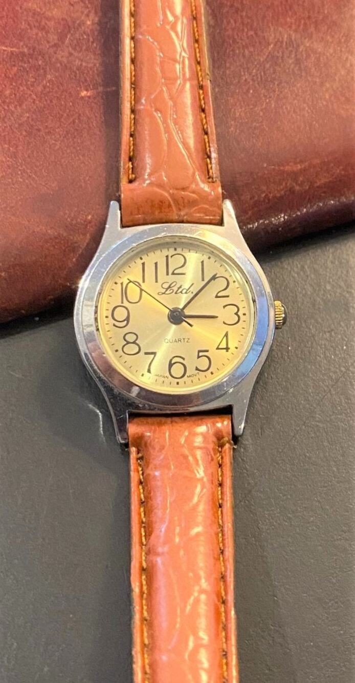 Women's Silver Tone 22mm LTD Watch, Gold Tone Face